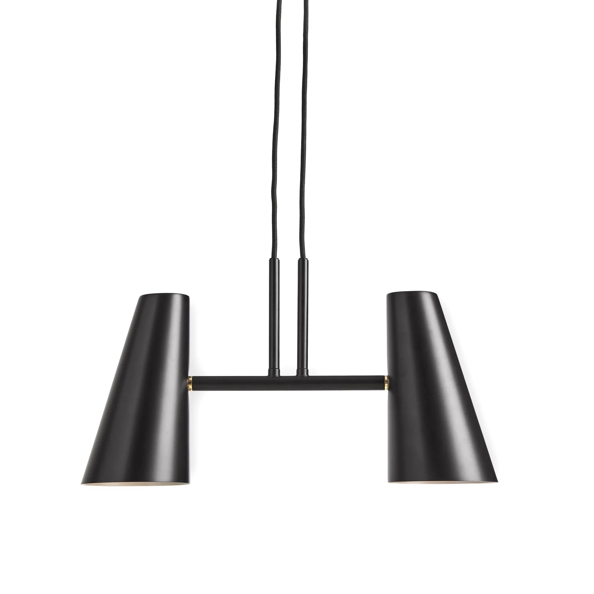 Cono hanglamp 2 kappen, Zwart Woud