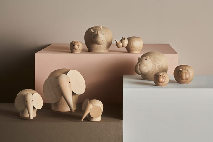 Hibo houten nijlpaard - Mini - Woud