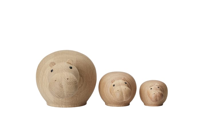 Hibo houten nijlpaard - Mini - Woud