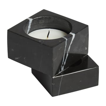 Jeu de dés 1 kaarsenhouder marmer - Zwart - Woud