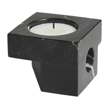 Jeu de dés 2 kaarsenhouder marmer - Zwart - Woud