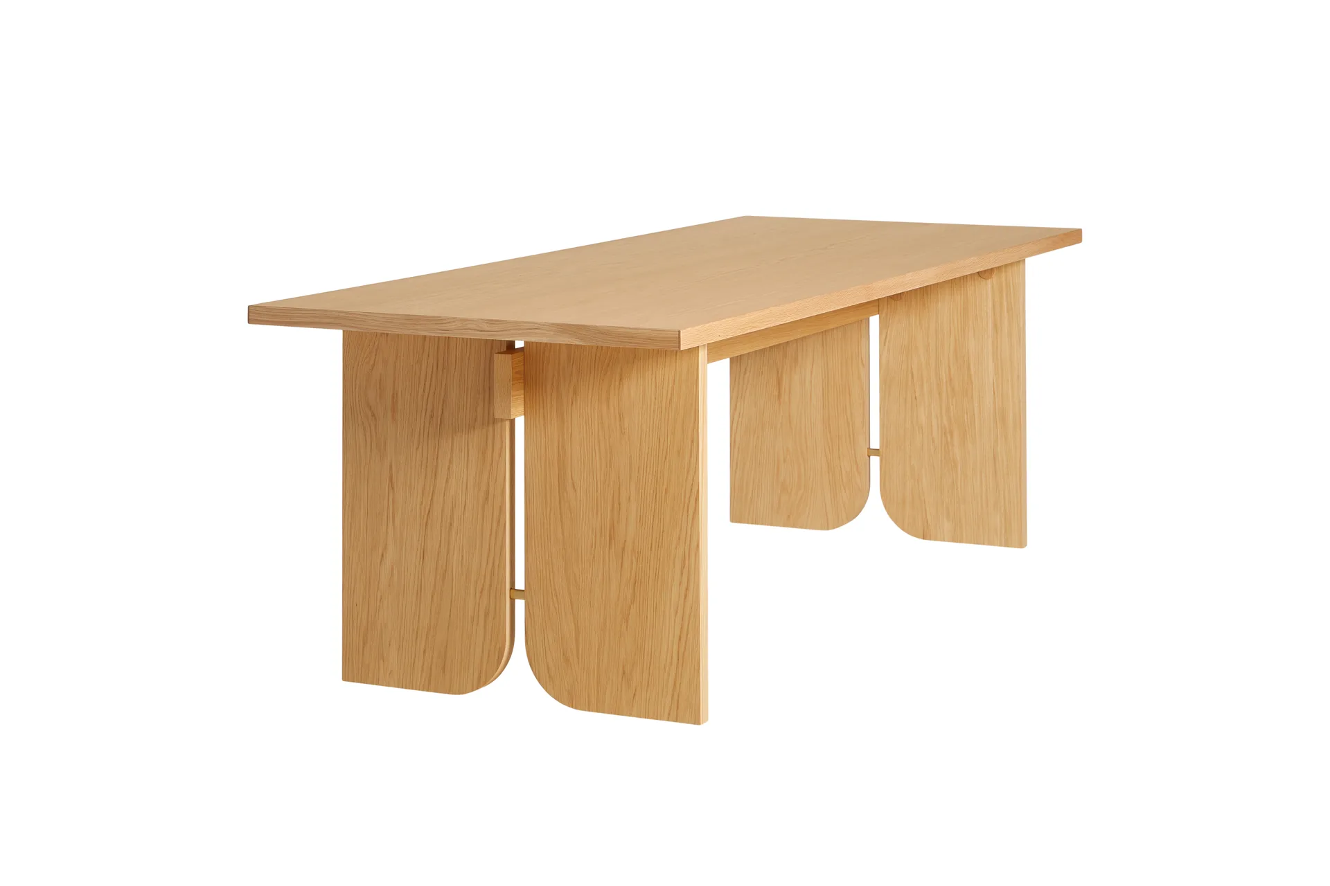 Kimono eettafel 240x90 cm, Witgepigmenteerd gelakt eiken Woud