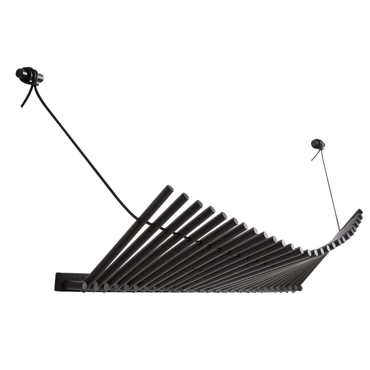 Woud Knaegt kledinghanger zwart geverfd eikenhout | Scandinavisch Interieur | Haken & hangers | Zwart
