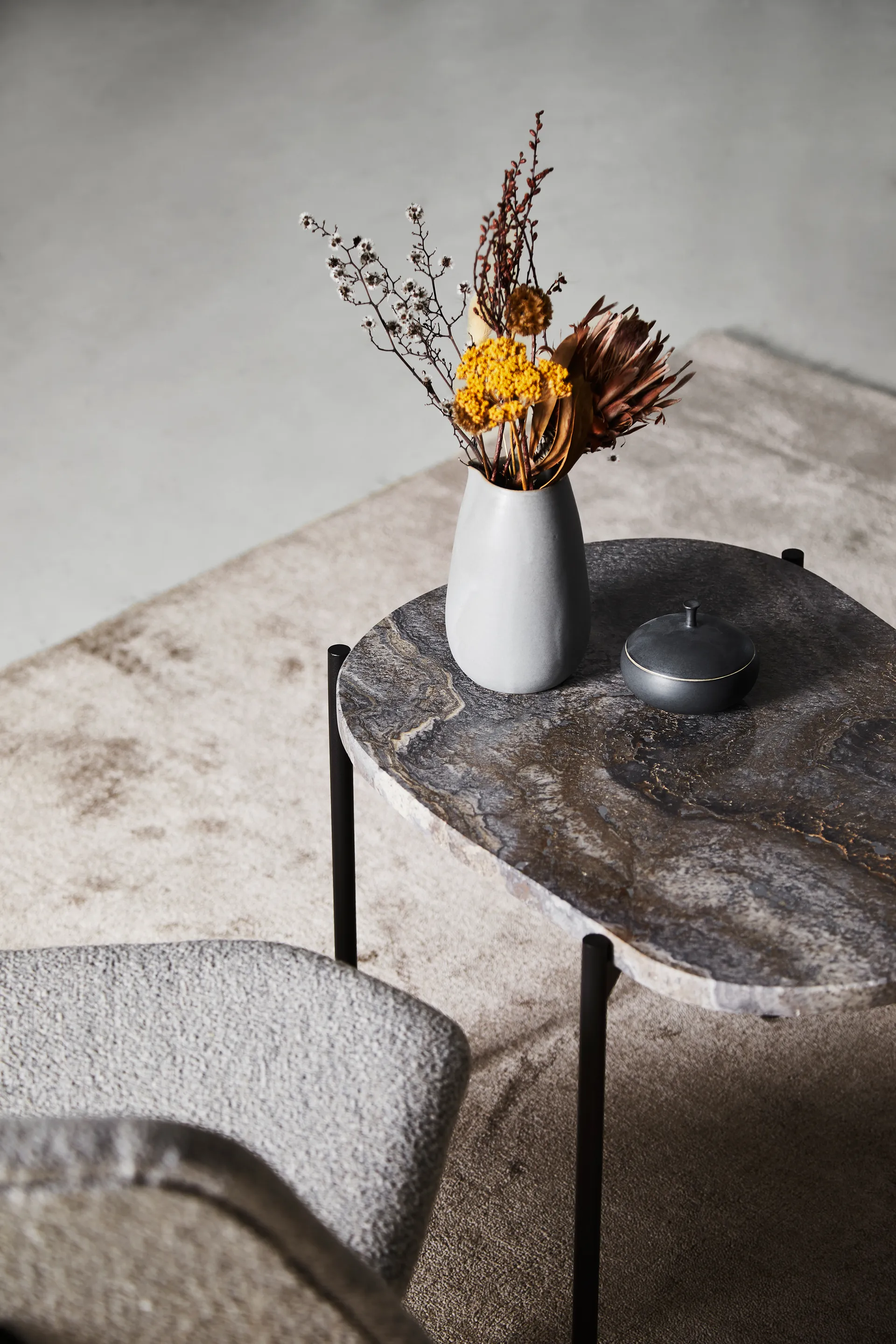 La Terra occasional tafel, medium, Grey melange Woud