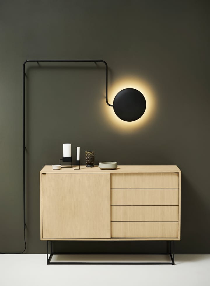 Mercury wandlamp, Zwartgeschilderd metaal Woud