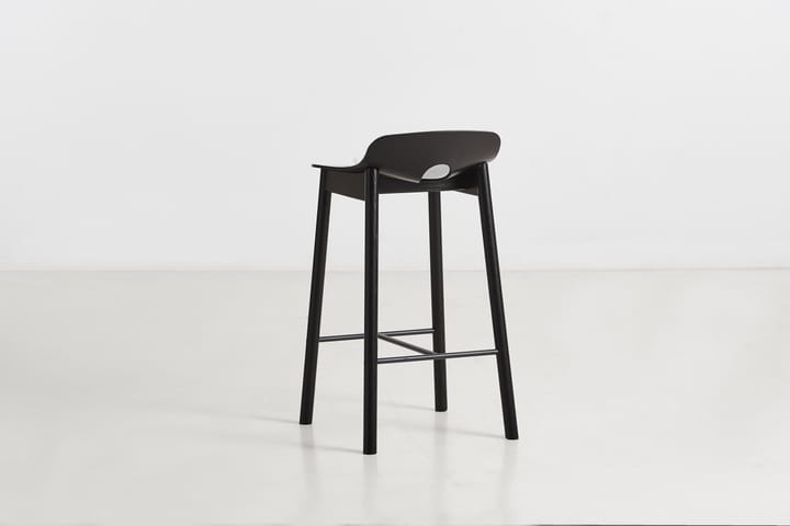 Mono barkruk 65 cm, Zwartgeschilderd essenhout Woud