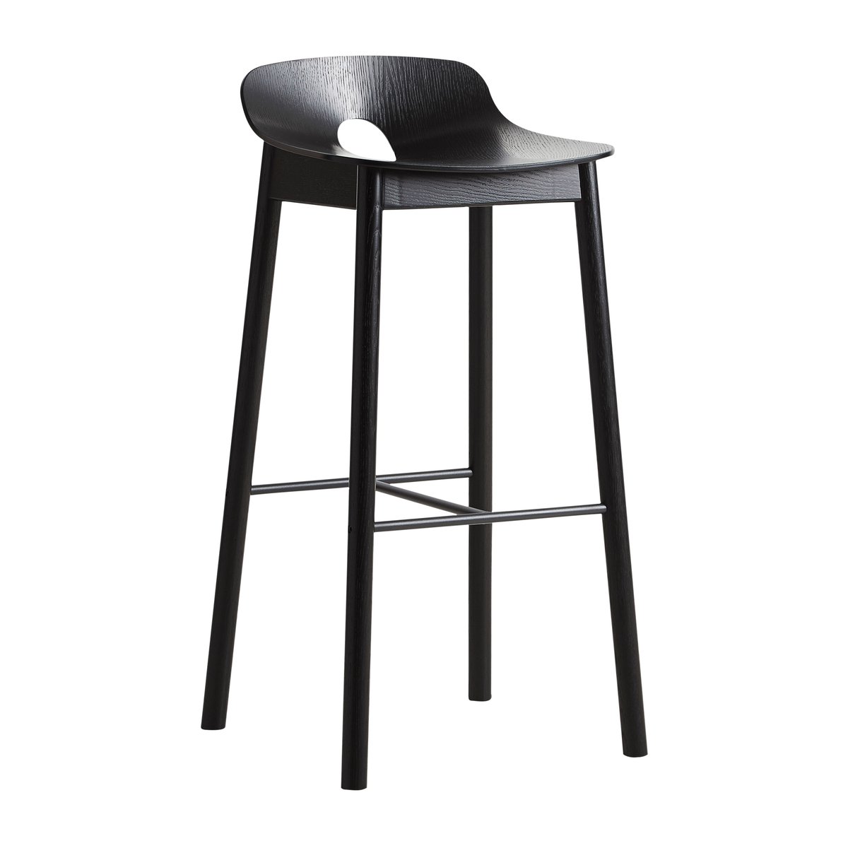 Woud Mono barkruk Zwart | Scandinavisch Interieur | Barstoelen | Zwart