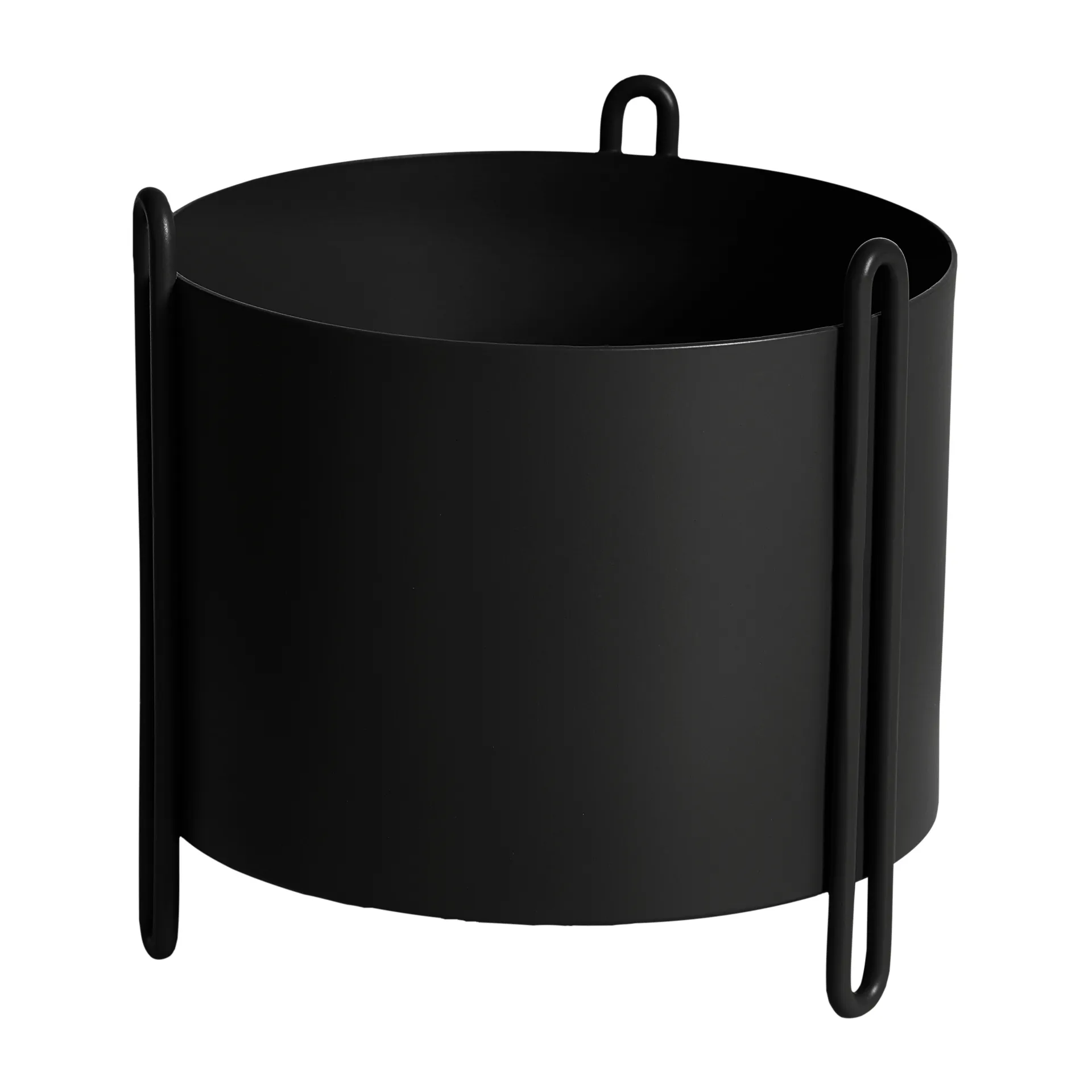 Pidestall bloempot klein Ø15 cm, Zwart Woud