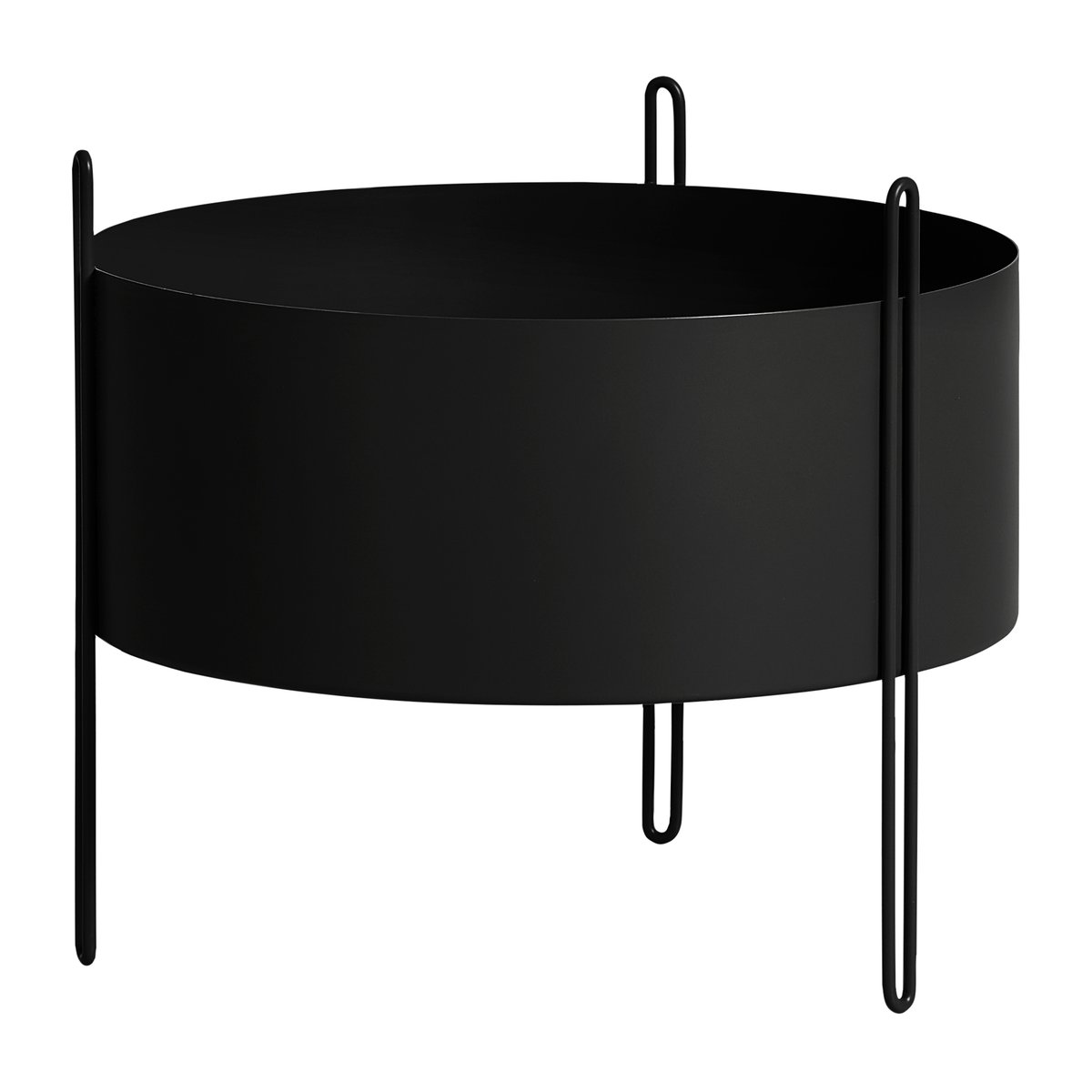 Woud Pidestall bloempot medium o40 cm Zwart | Scandinavisch Interieur | Bloempotten | Zwart