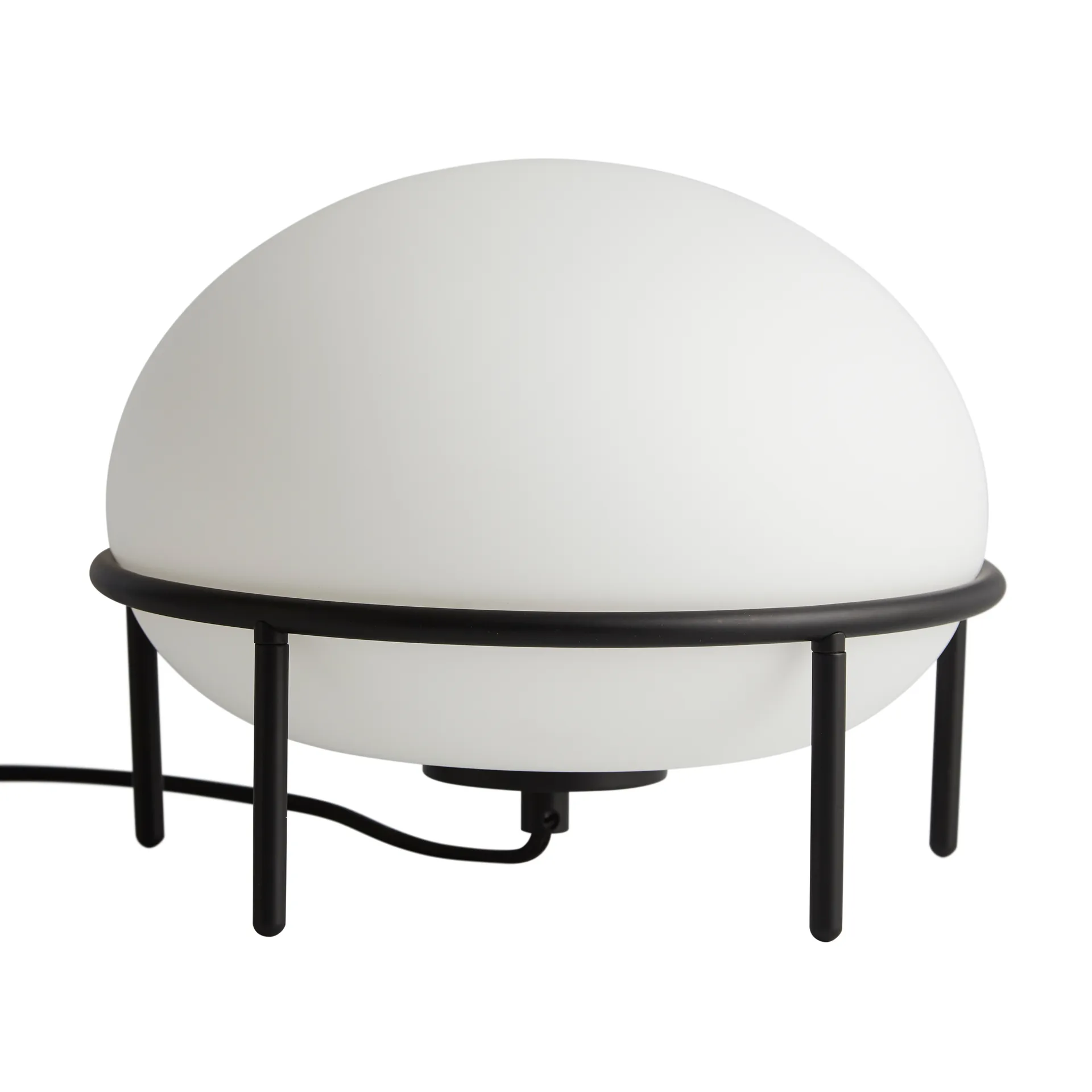 Pump tafellamp, zwart, opaal Woud