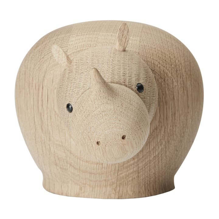 Rina houten neushoorn - Medium - Woud