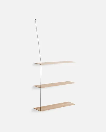 Stedge Add-on plank - Wit gepigmenteerd eiken-zwart, 80 cm - Woud