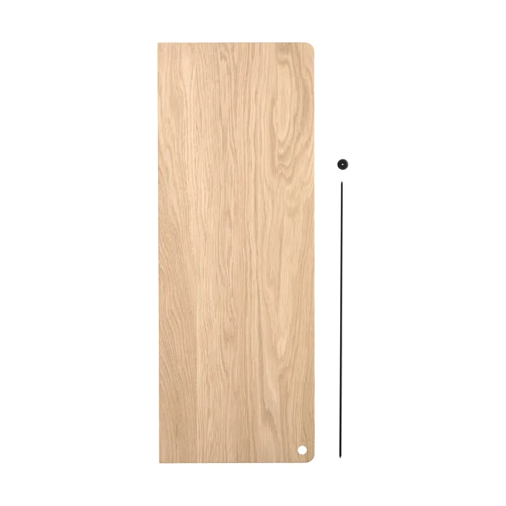 Stedge Add-on plank - Witgepigmenteerd eik-zwart, 60 cm - Woud