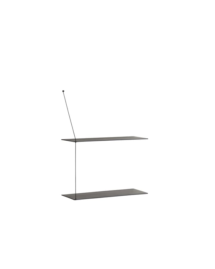 Stedge plank 60 cm, Zwartgeschilderd essenhout Woud