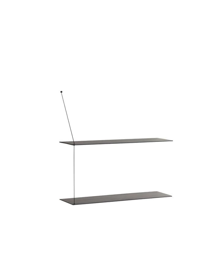 Stedge plank 80 cm., Zwartgeschilderd essenhout Woud