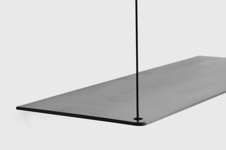 Stedge plank 80 cm., Zwartgeschilderd essenhout Woud