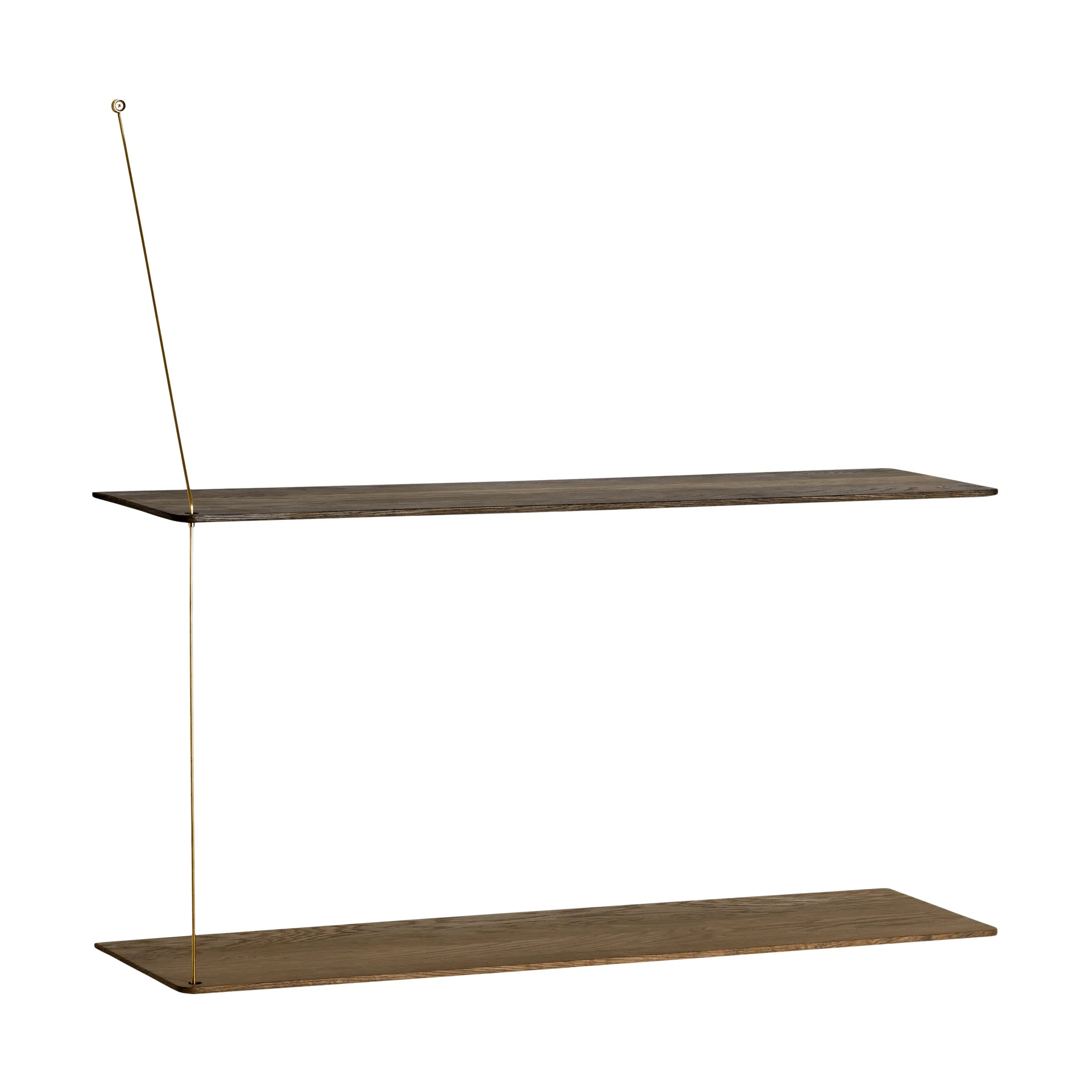 Stedge plank, Gerookt eiken-messing, 80 cm, 2 legplanken Woud