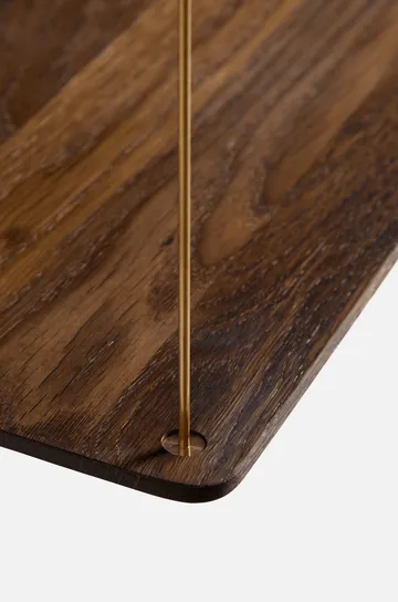 Stedge plank - Gerookt eiken-messing, 80 cm, 2 legplanken - Woud