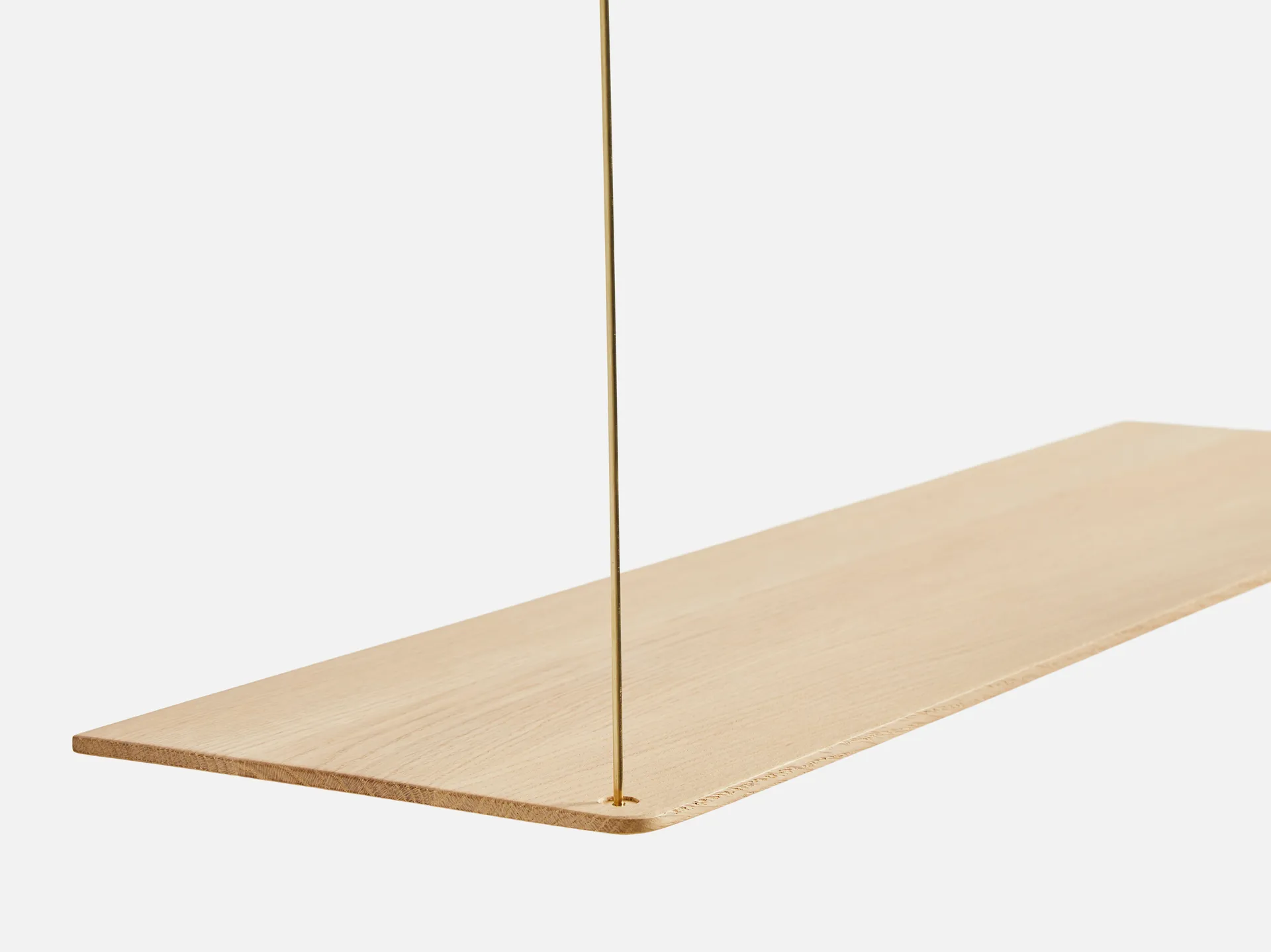 Stedge plank, Witgepigmenteerd eik-messing, 80 cm, 2 legplanken Woud