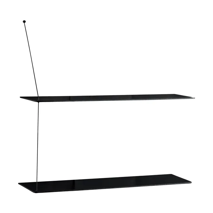 Stedge plank - Zwart eiken, 80 cm, 2 legplanken - Woud