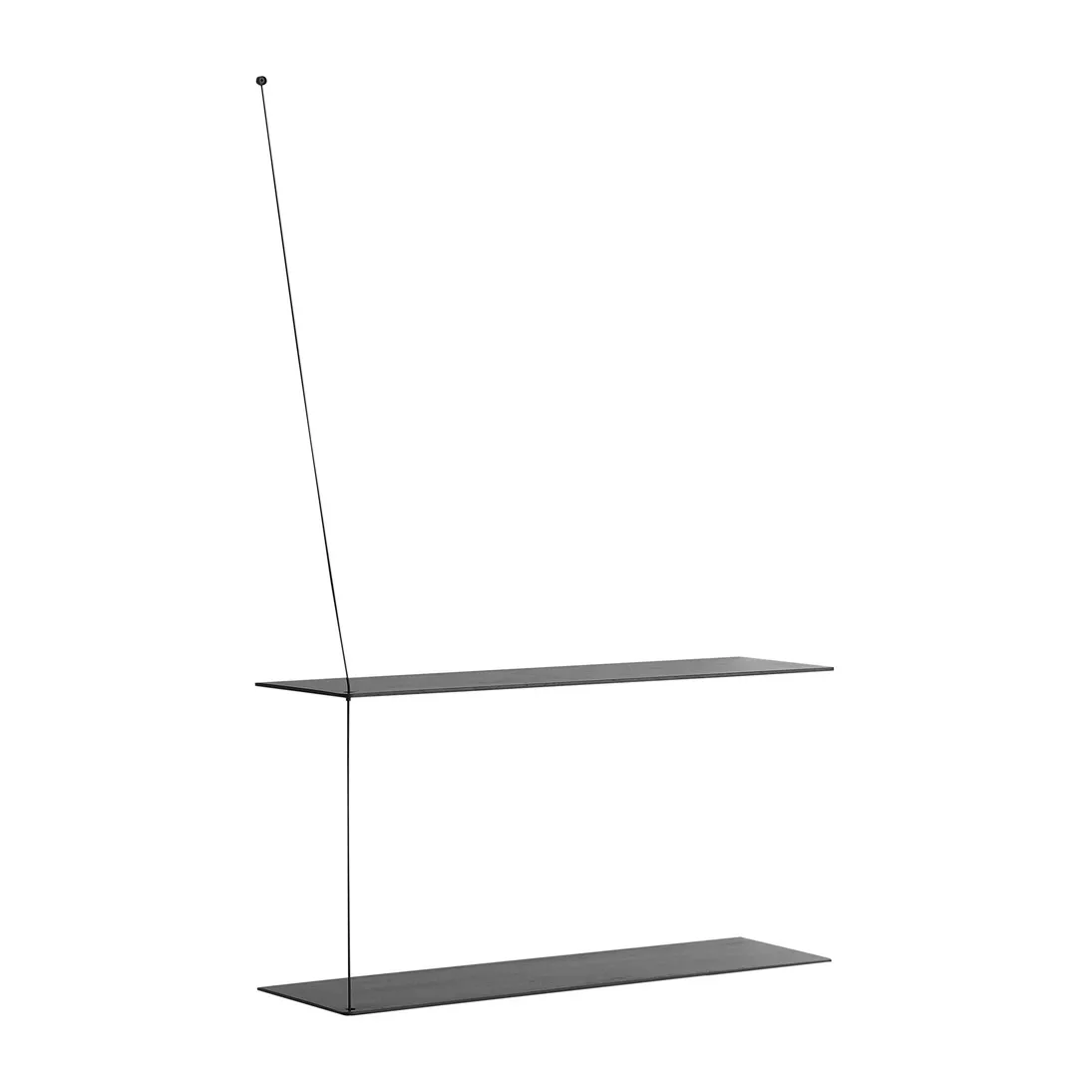 Stedge plank, Zwartgeschilderd essenhout, 80 cm Woud