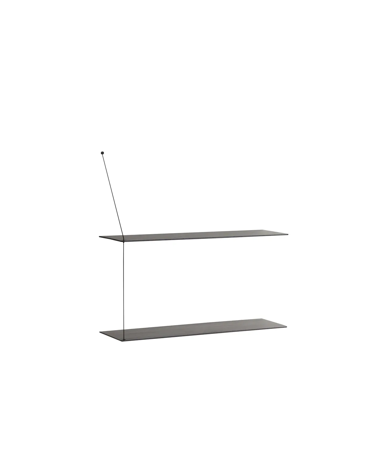 Stedge plank, Zwartgeschilderd essenhout, 80 cm Woud