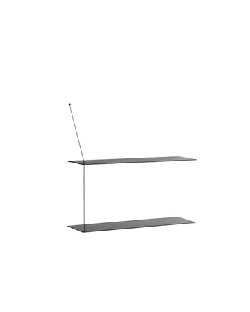 Stedge plank - Zwartgeschilderd essenhout, 80 cm - Woud