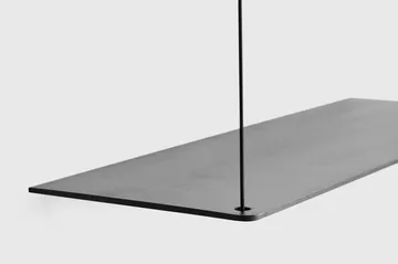 Stedge plank - Zwartgeschilderd essenhout, 80 cm - Woud