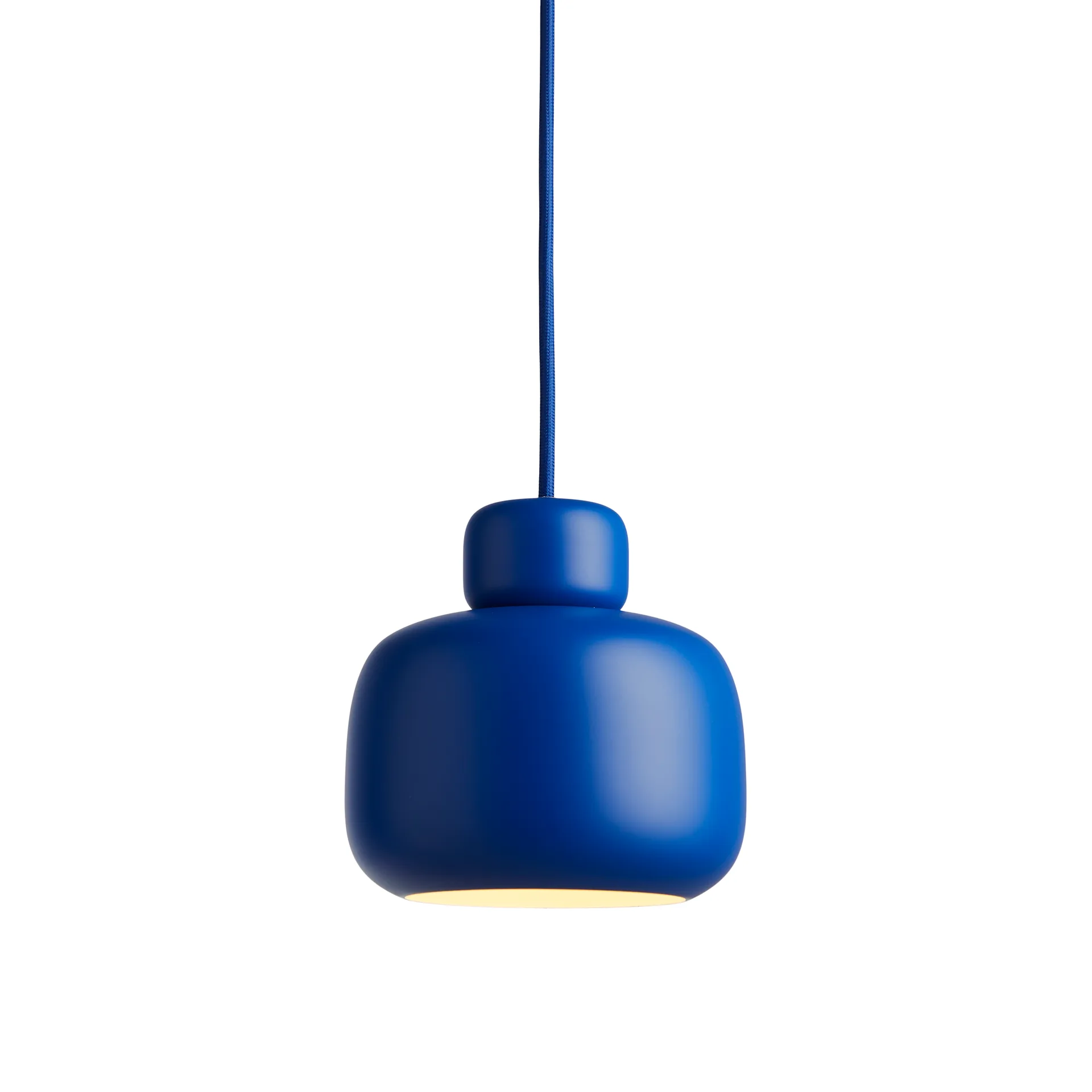 Stone hanglamp small, Cobalt blue Woud
