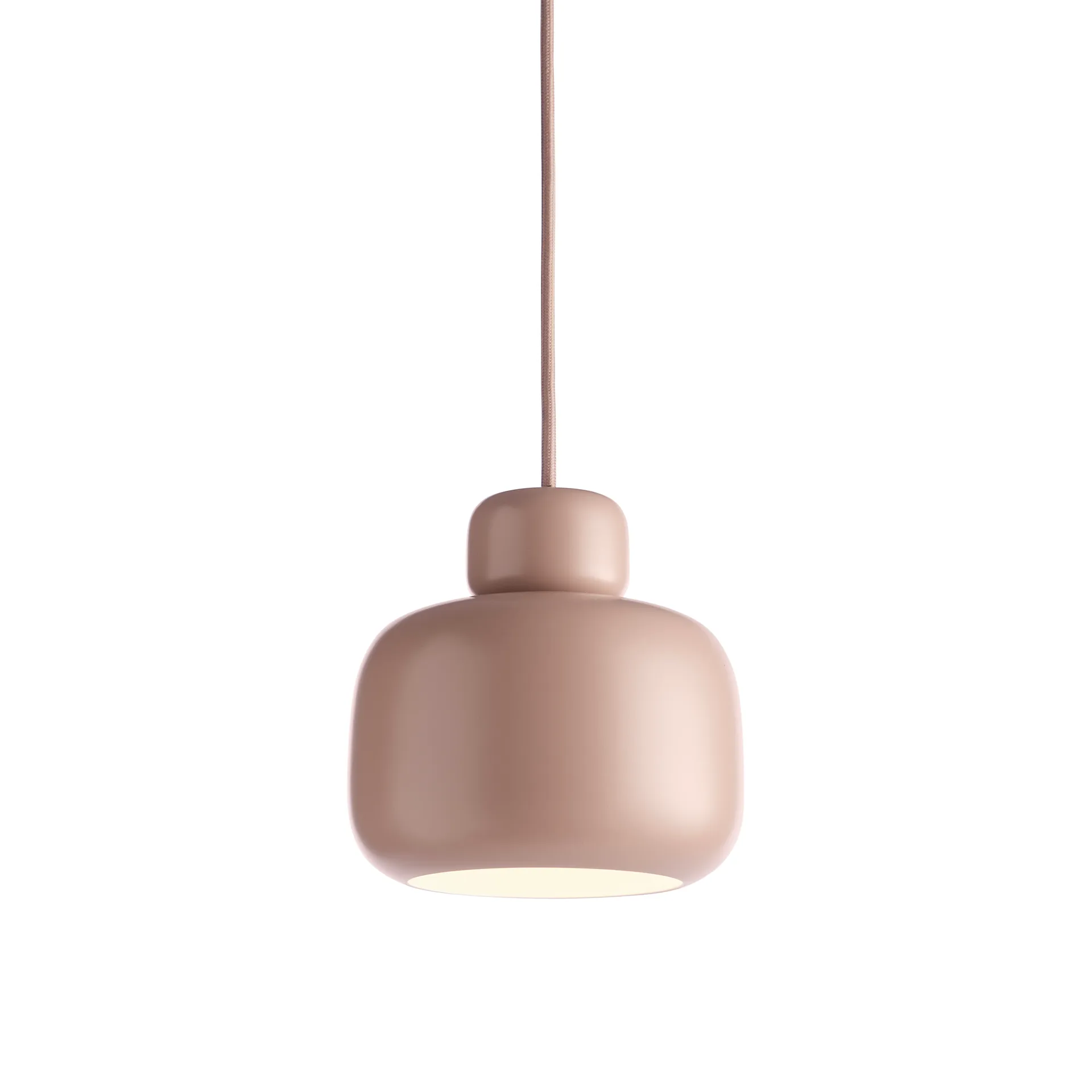 Stone hanglamp small, Dusty rose Woud