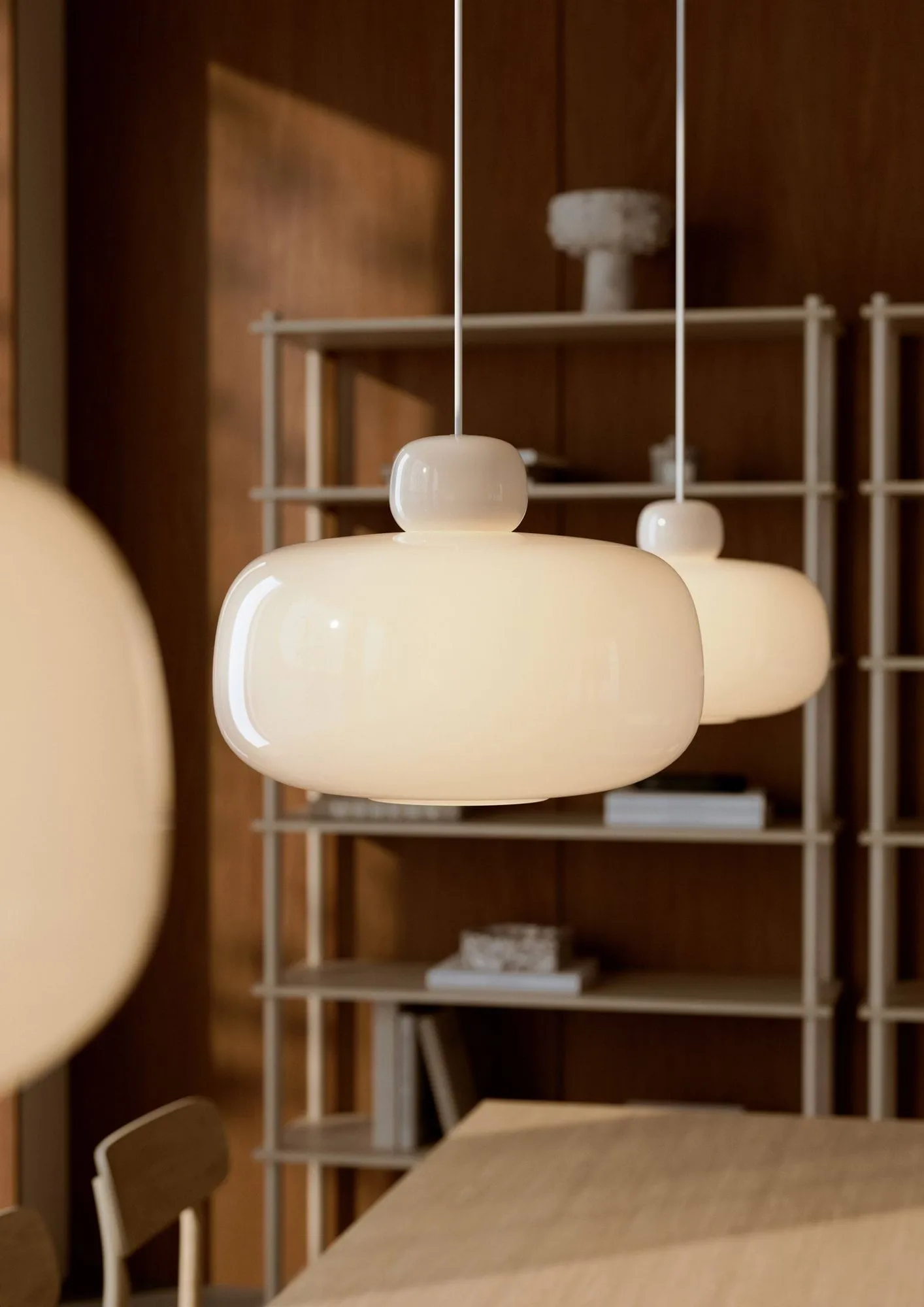 Stone hanglamp small, Groot, ovaal Woud