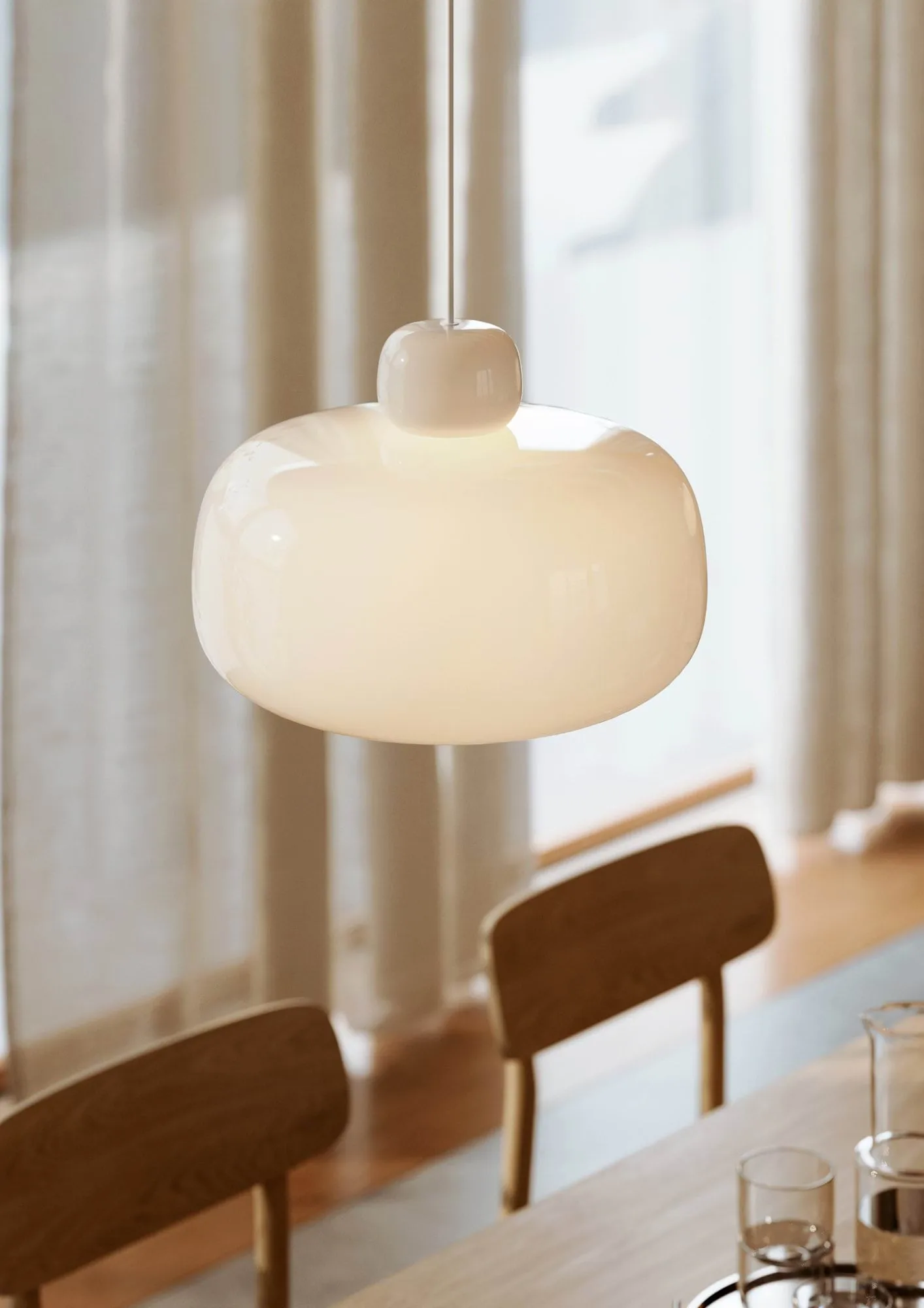 Stone hanglamp small, Groot, ovaal Woud