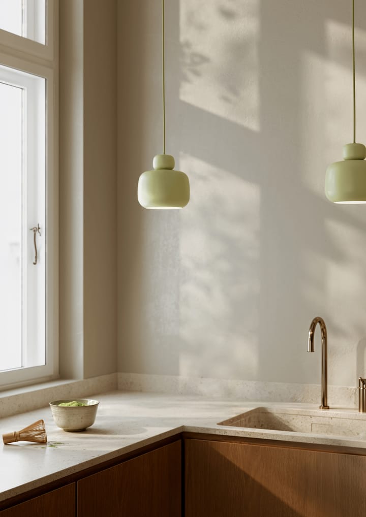 Stone hanglamp small, Matcha green Woud