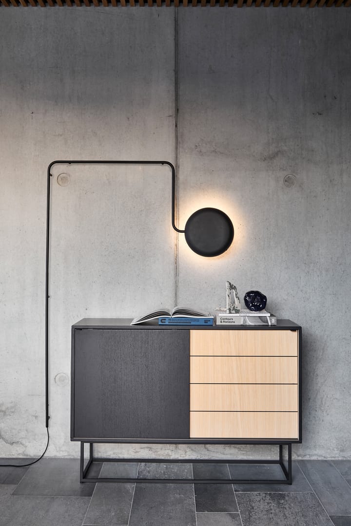 Virka bijzettafel, hoog 120 cm, Zwart - eikenhout Woud