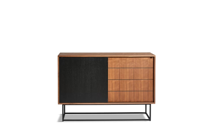 Virka bijzettafel, hoog 120 cm, Zwart - walnoot Woud