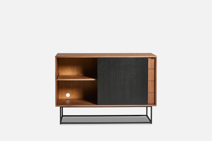 Virka bijzettafel, hoog 120 cm, Zwart - walnoot Woud