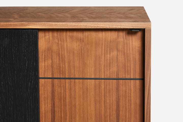 Virka bijzettafel, hoog 120 cm, Zwart - walnoot Woud