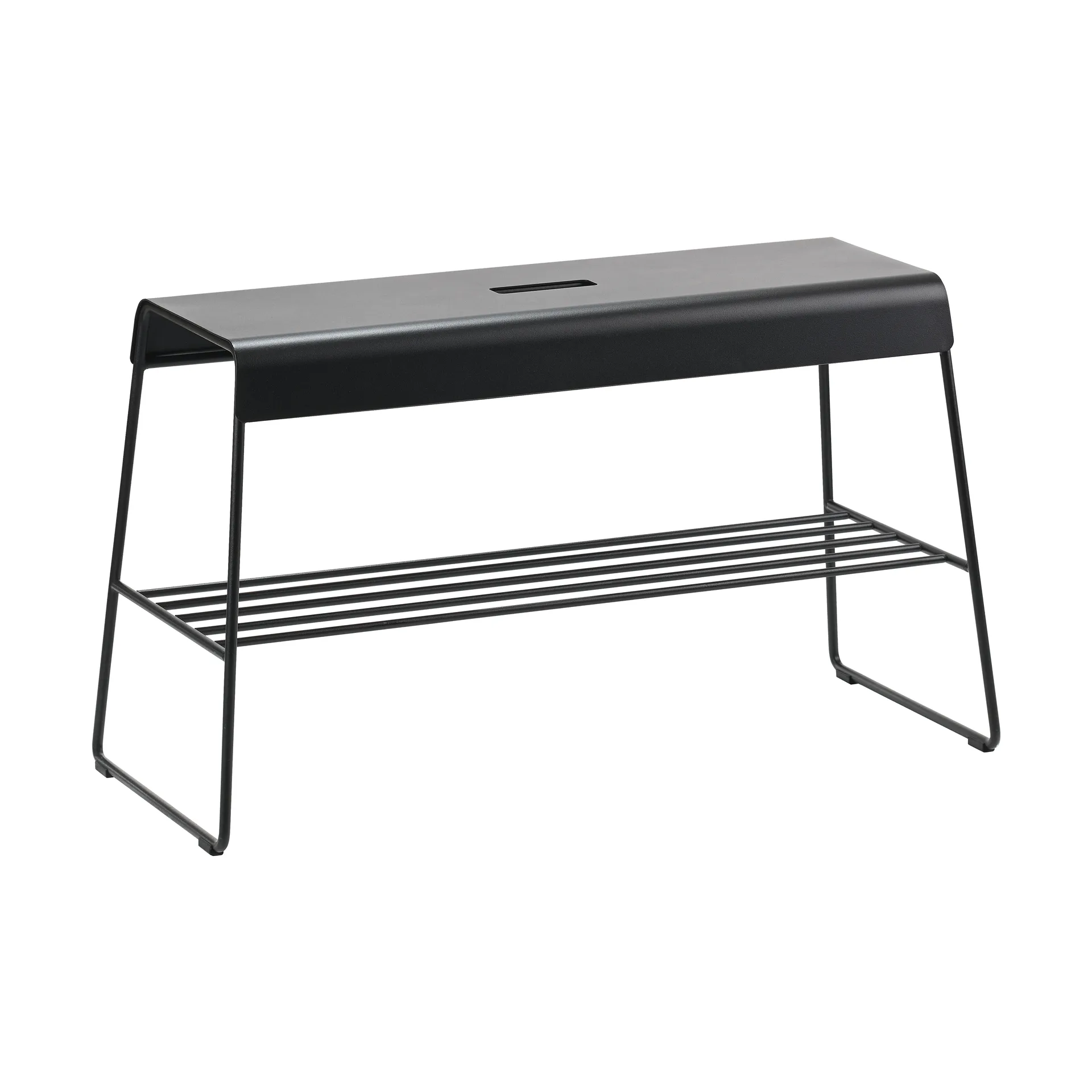 A-bench outdoor bank met plank 45 cm, Black Zone Denmark