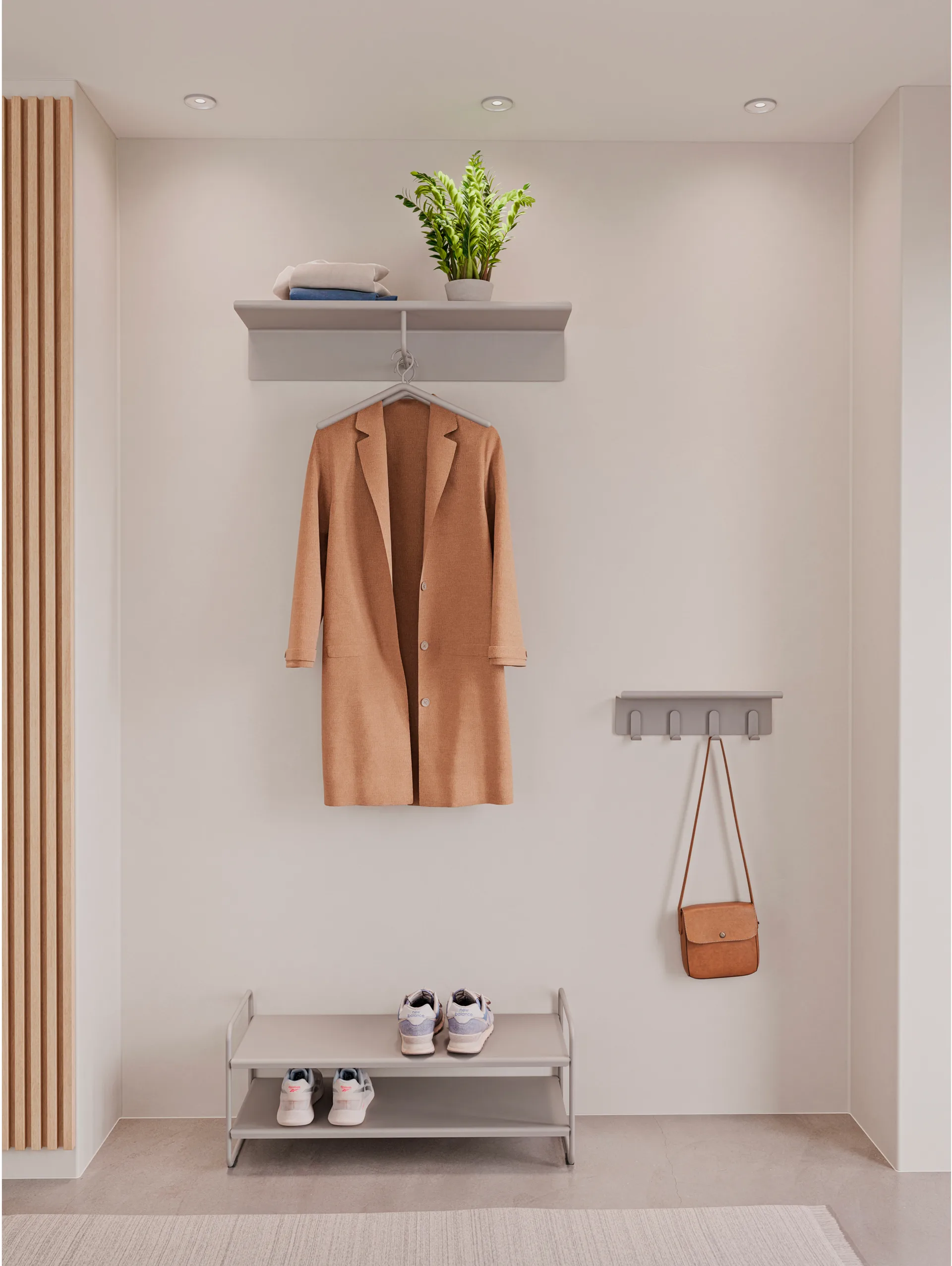 A-Coat rack hoedenplank, Soft grey Zone Denmark
