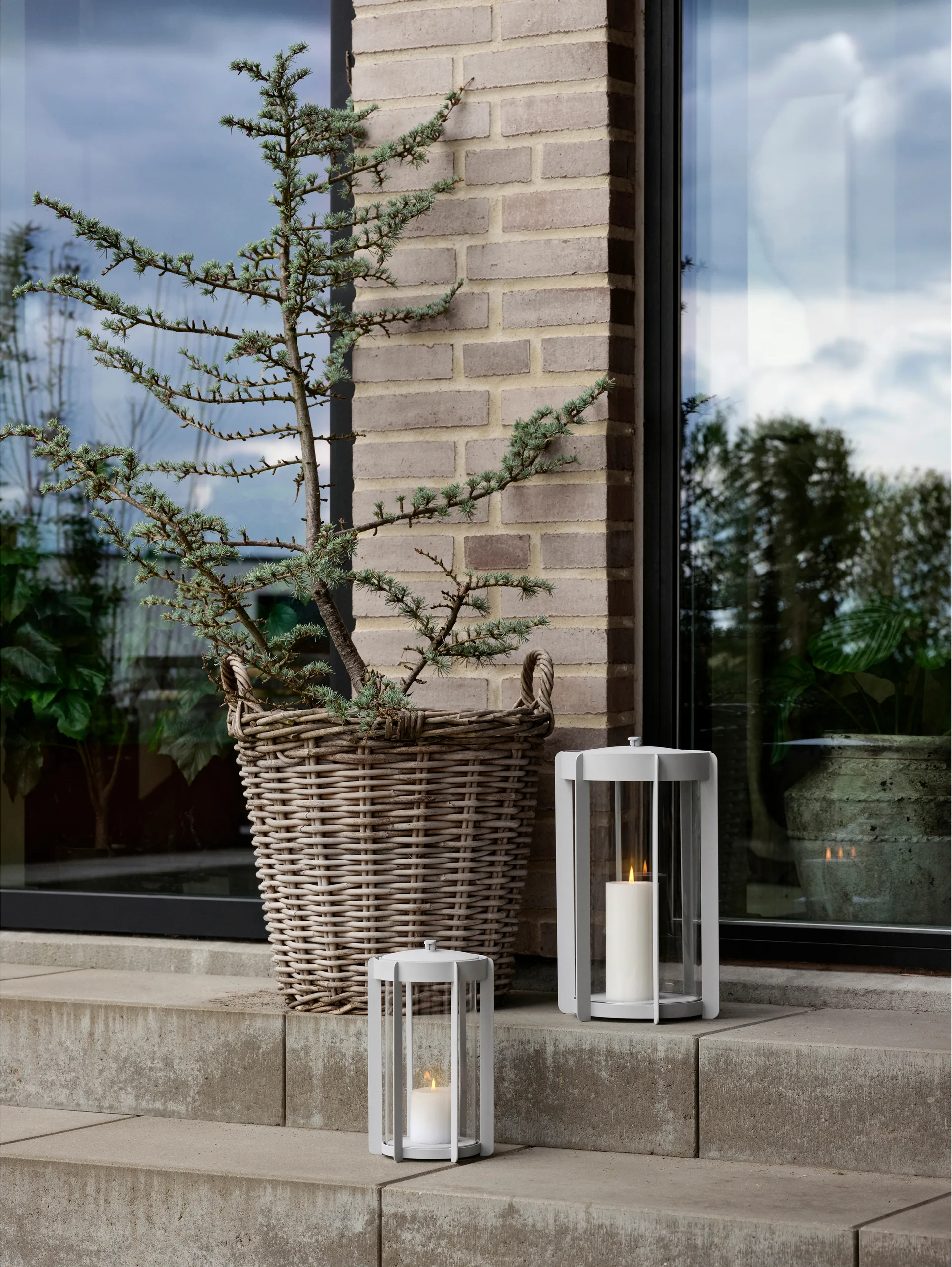 Firefly lantaarn windlicht 35 cm, Soft Grey Zone Denmark