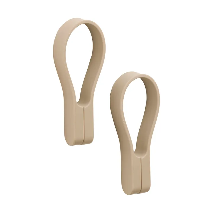 Loop handdoekhanger magnetisch 2-pack - camel - Zone Denmark