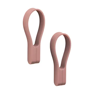 Loop handdoekhanger magnetisch 2-pack - Peach red - Zone Denmark