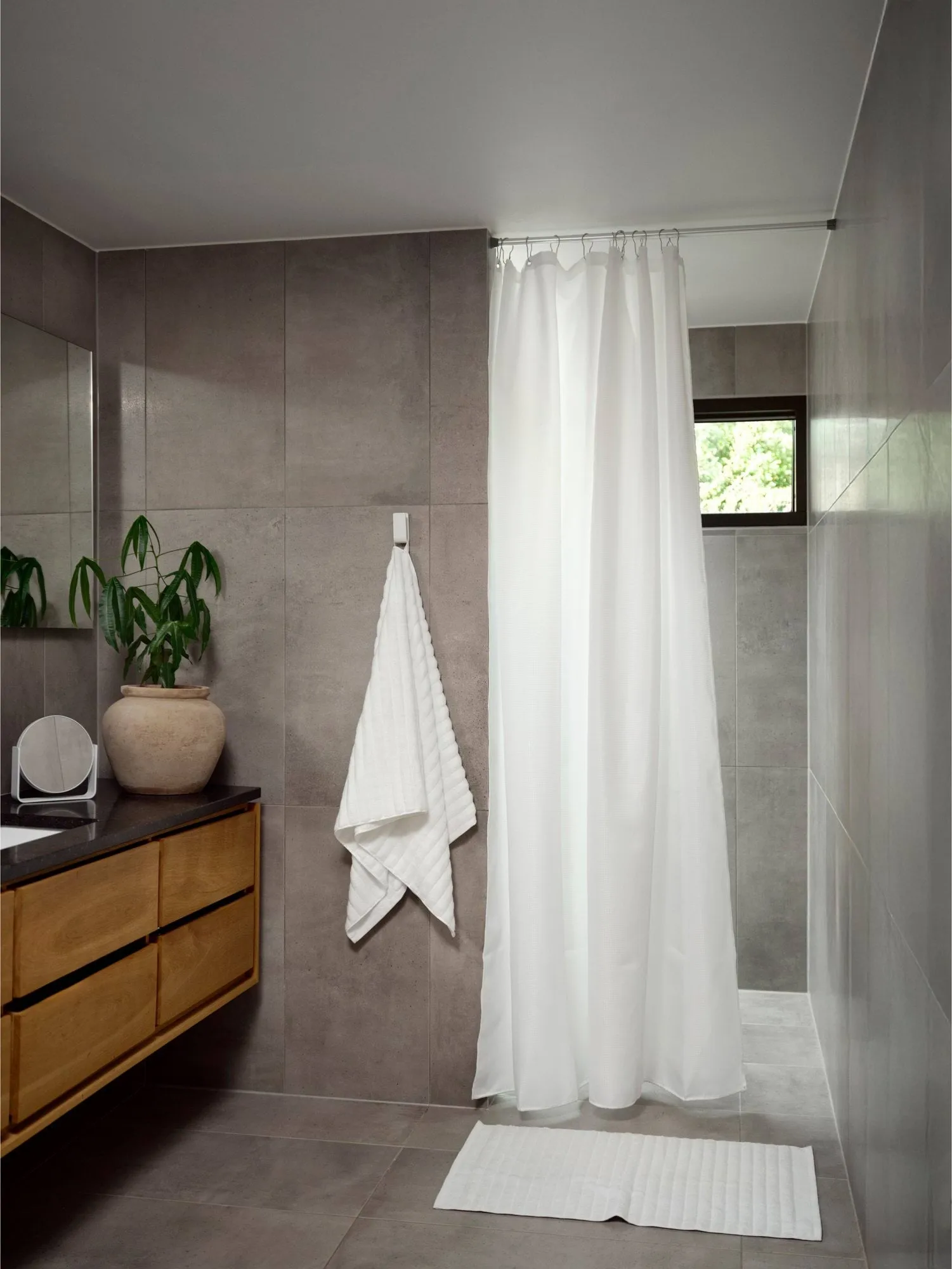 Lux douchegordijn, White, 180x220 cm Zone Denmark