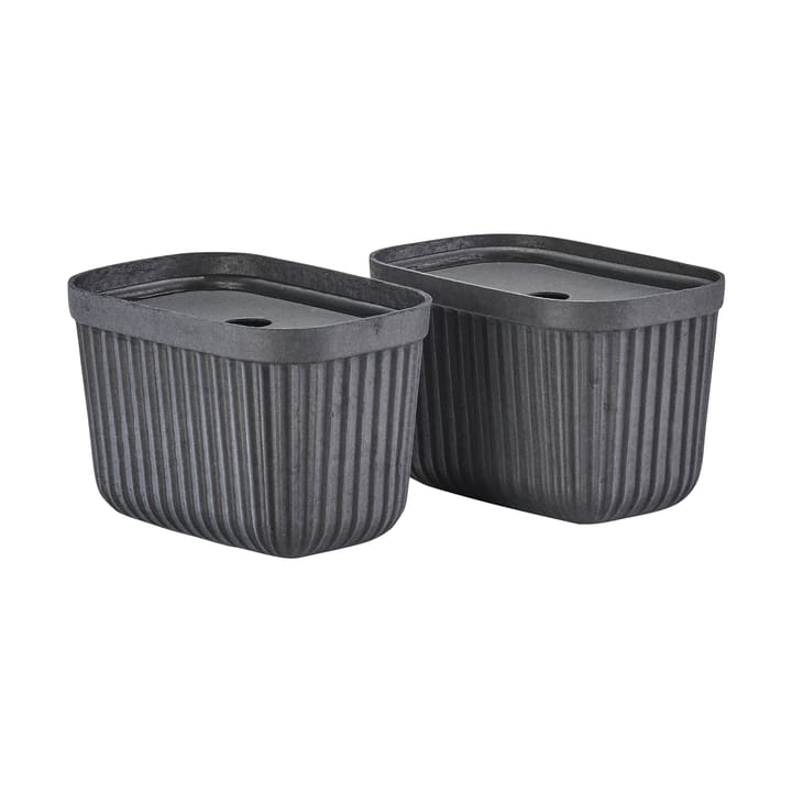 Pulp opbergdoos 15x23 cm 2-pack - Black - Zone Denmark