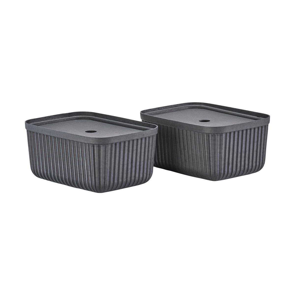 Zone Denmark Pulp opbergdoos 23x32 cm 2-pack Black | Scandinavisch Interieur | Opbergmanden | Zwart