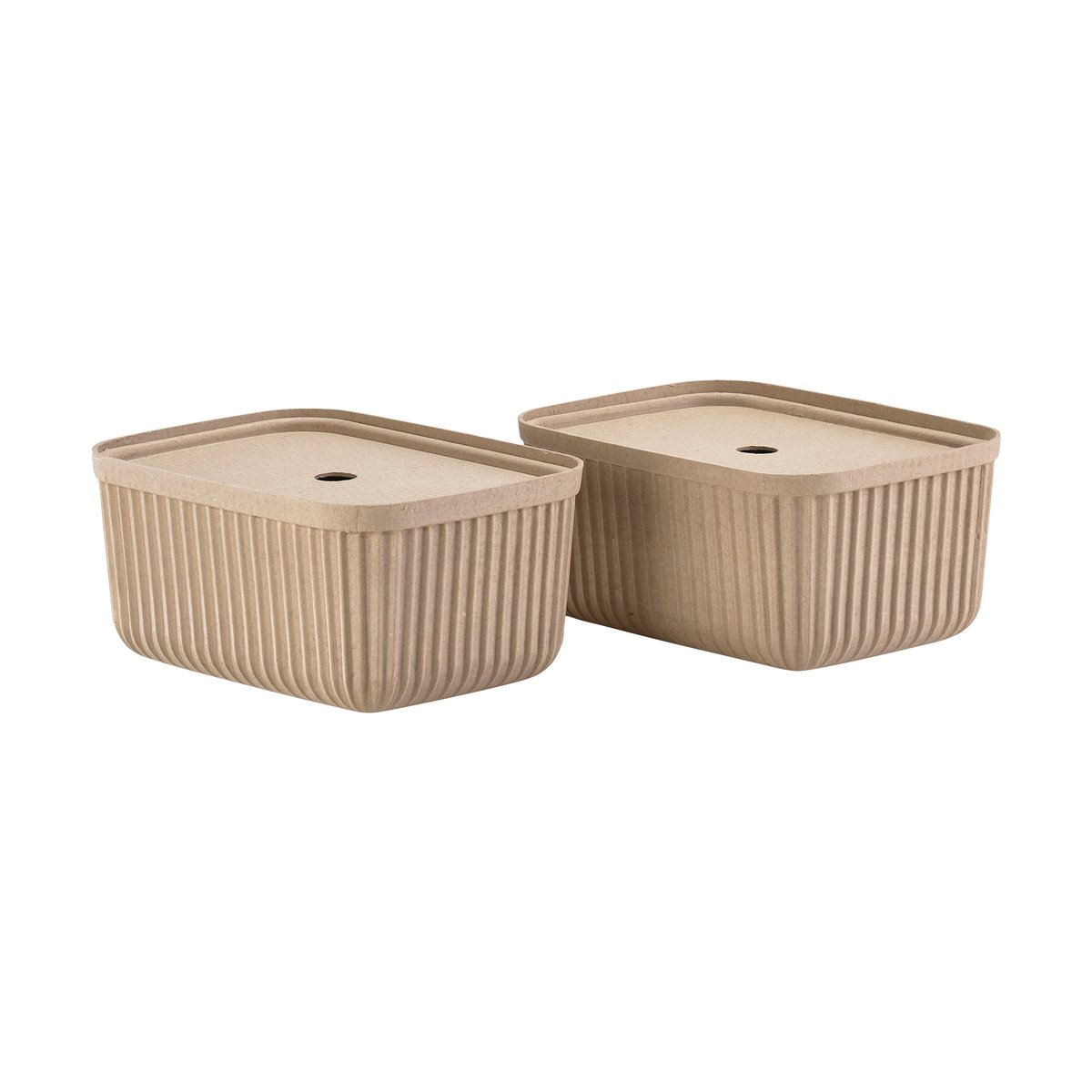 Zone Denmark Pulp opbergdoos 23x32 cm 2-pack Natural Brown