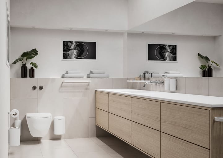 RIM toiletborstel met wandhouder 38,2 cm, White Zone Denmark