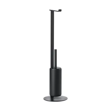 Rim toiletpapierhouder met borstel - Black - Zone Denmark