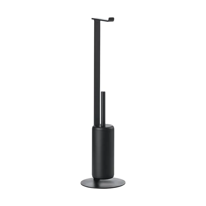 Rim toiletpapierhouder met borstel - Black - Zone Denmark