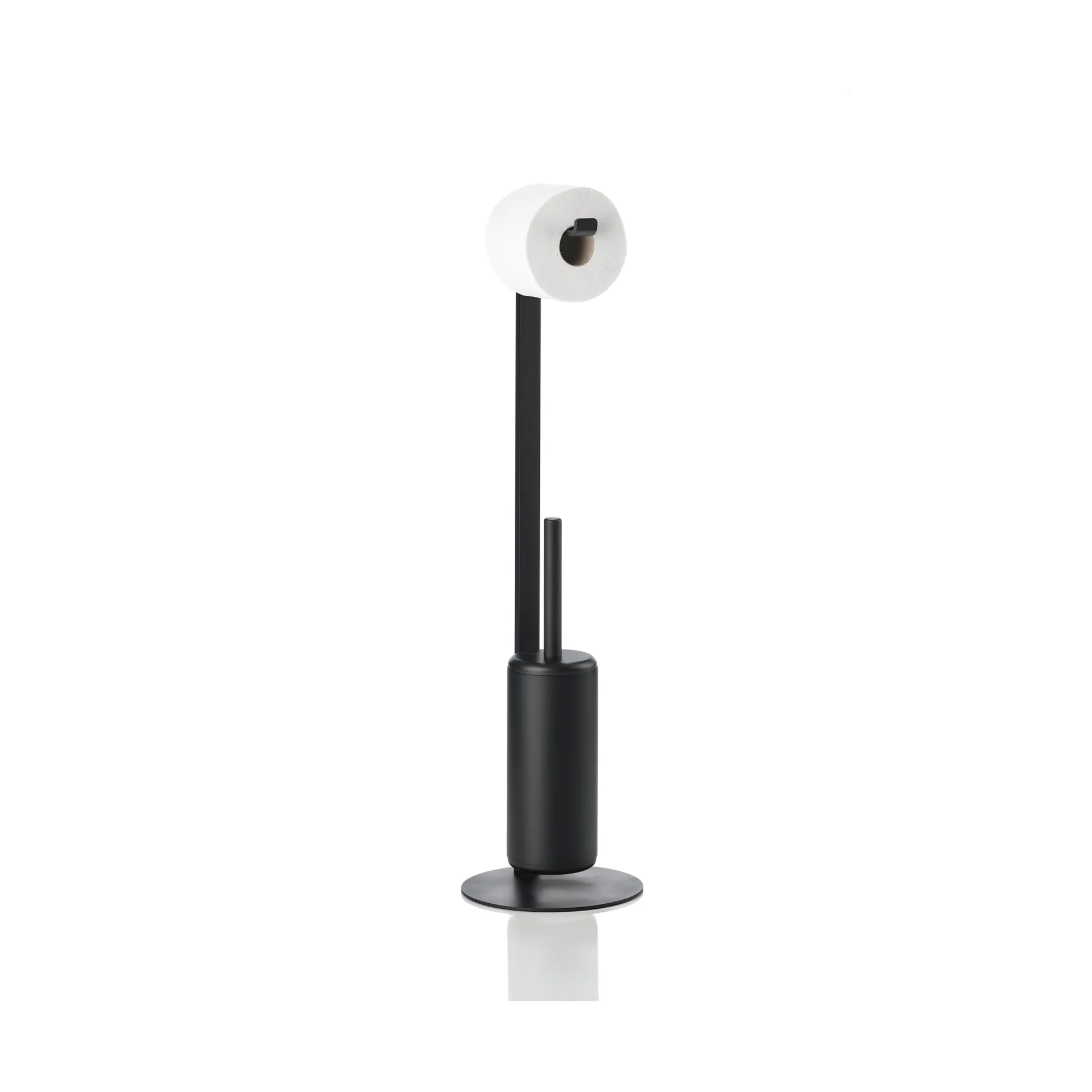 Rim toiletpapierhouder met borstel, Black Zone Denmark